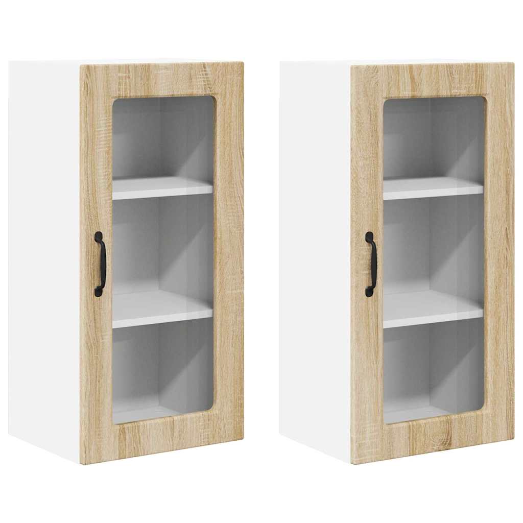 Keukenkast aan de muur 2 pcs Sonoma Eiken 40 x 31 x 80 cm