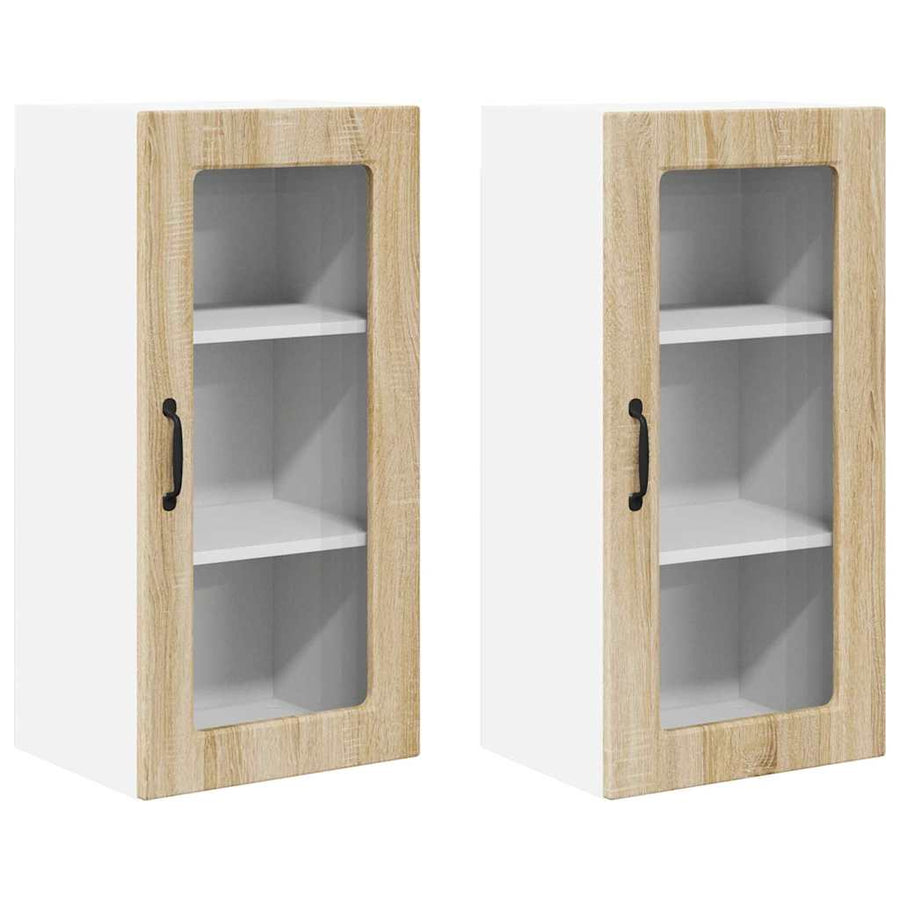 Keukenkast aan de muur 2 pcs Sonoma Eiken 40 x 31 x 80 cm