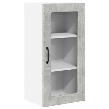 Keukenkast aan de muur Beton Grijs 40 x 31 x 80 cm Bewerkt hout