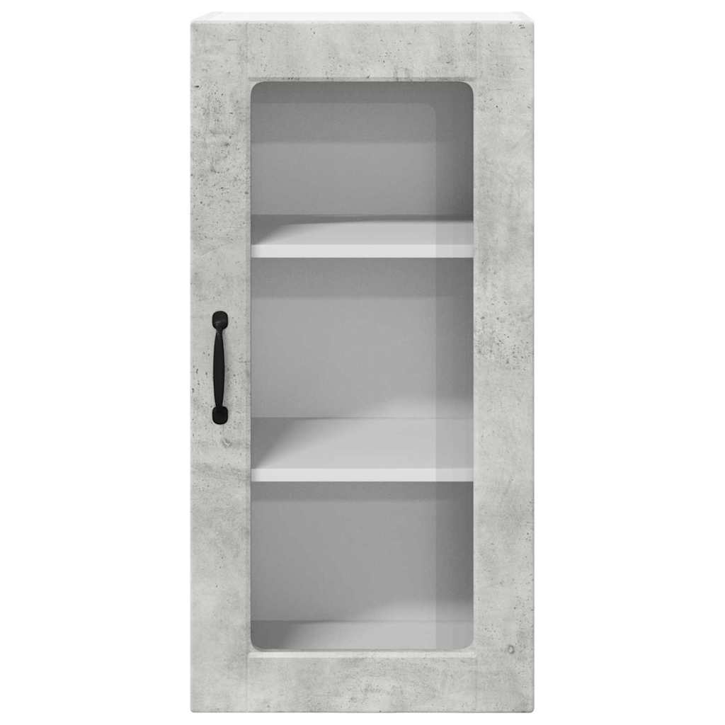 Keukenkast aan de muur Beton Grijs 40 x 31 x 80 cm Bewerkt hout