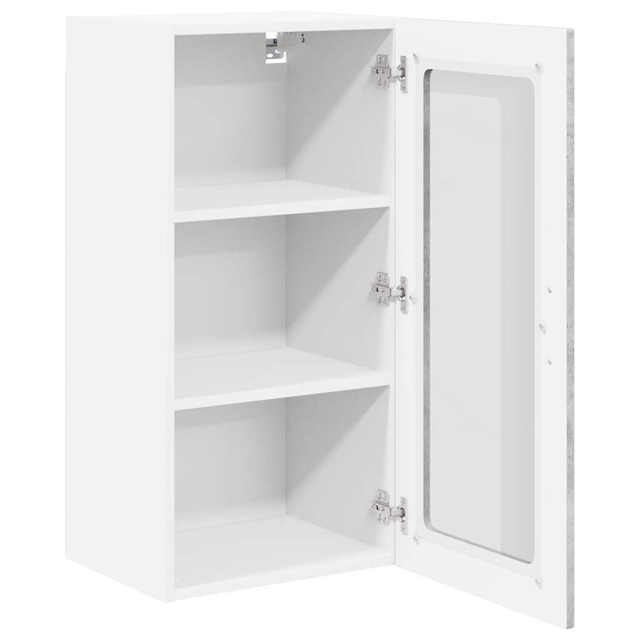 Keukenkast aan de muur 2 pcs Beton Grijs 40 x 31 x 80 cm