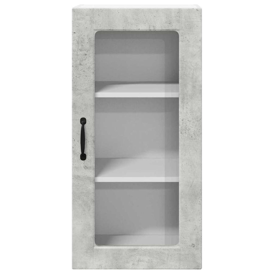 Keukenkast aan de muur 2 pcs Beton Grijs 40 x 31 x 80 cm