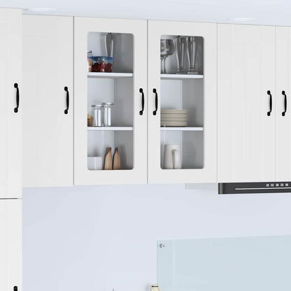 Keukenkast aan de muur met plank Hoogglans wit 40 x 31 x 80 cm