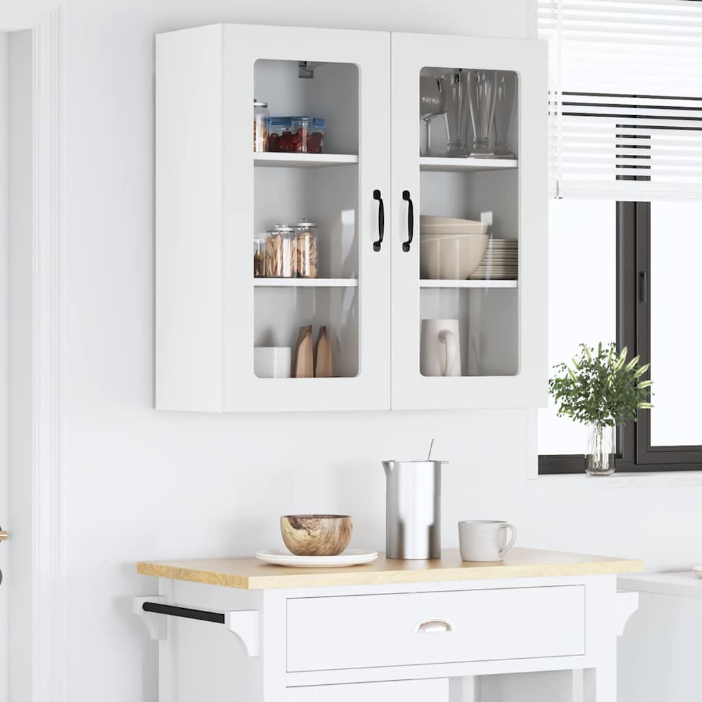 Keukenkast aan de muur met plank Hoogglans wit 40 x 31 x 80 cm