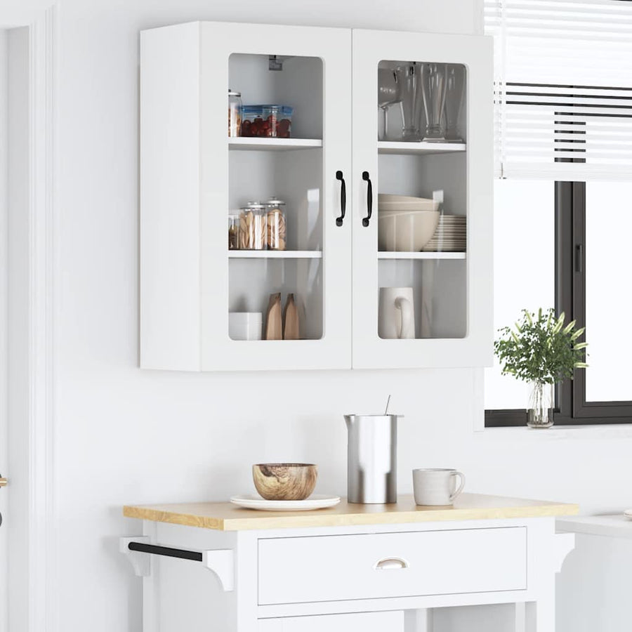 Keukenkast aan de muur met plank Hoogglans wit 40 x 31 x 80 cm