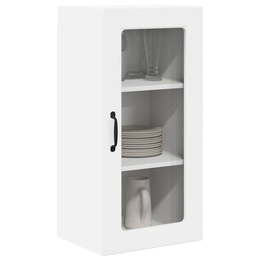 Keukenkast aan de muur met plank Hoogglans wit 40 x 31 x 80 cm