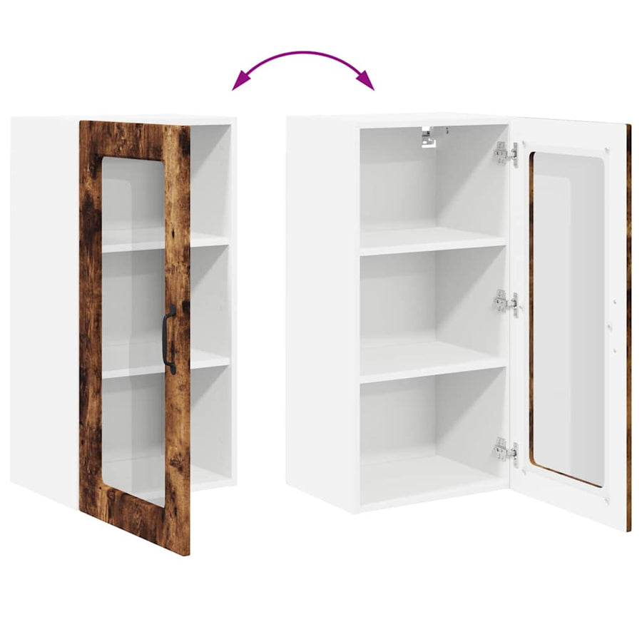 Keukenkast aan de muur met plank Gerookt eiken 40 x 31 x 80 cm