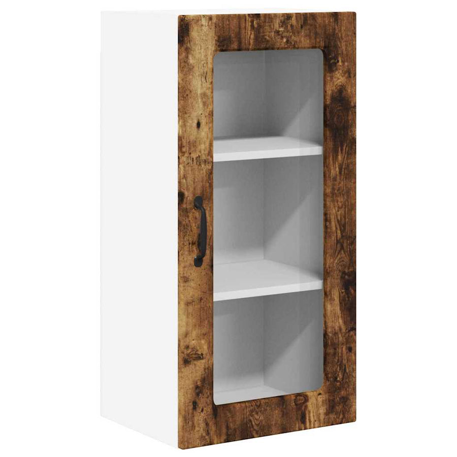 Keukenkast aan de muur 2 pcs Gerookt eiken 40 x 31 x 80 cm