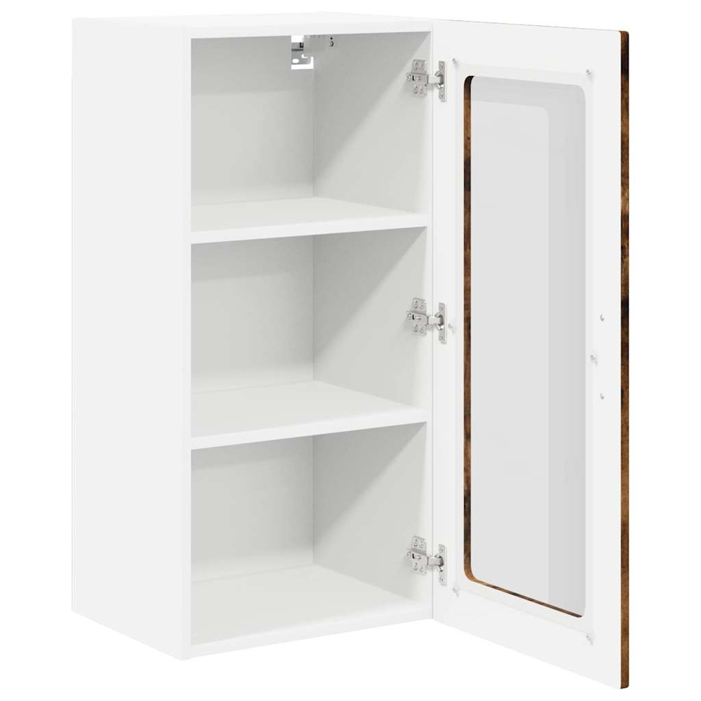 Keukenkast aan de muur 2 pcs Gerookt eiken 40 x 31 x 80 cm