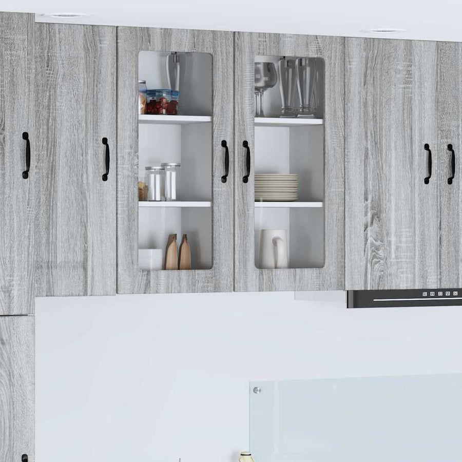 Keukenkast aan de muur met plank Grijs Sonoma 40 x 31 x 80 cm