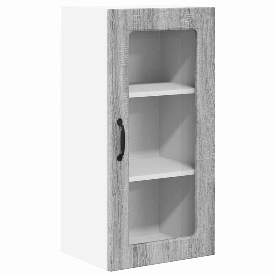 Keukenkast aan de muur met plank Grijs Sonoma 40 x 31 x 80 cm