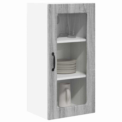 Keukenkast aan de muur met plank Grijs Sonoma 40 x 31 x 80 cm