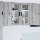Kitchen Cabinet 2 pcs Grey Sonoma 40 x 31 x 80 cm Engineered Wood