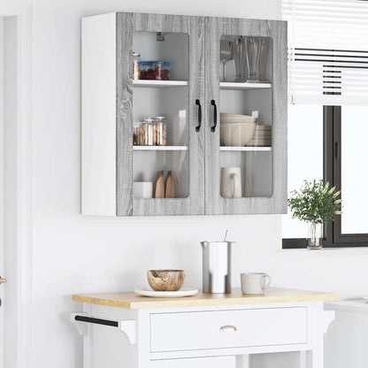 Keukenkast aan de muur 2 pcs Grijs Sonoma 40 x 31 x 80 cm