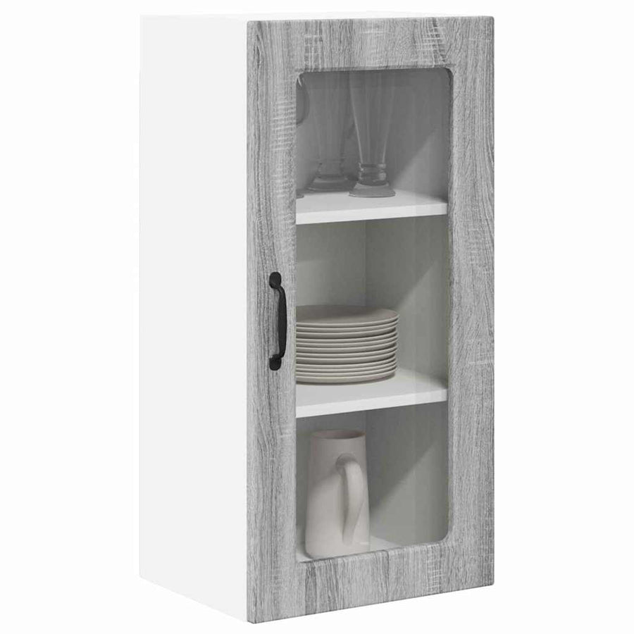 Keukenkast aan de muur 2 pcs Grijs Sonoma 40 x 31 x 80 cm