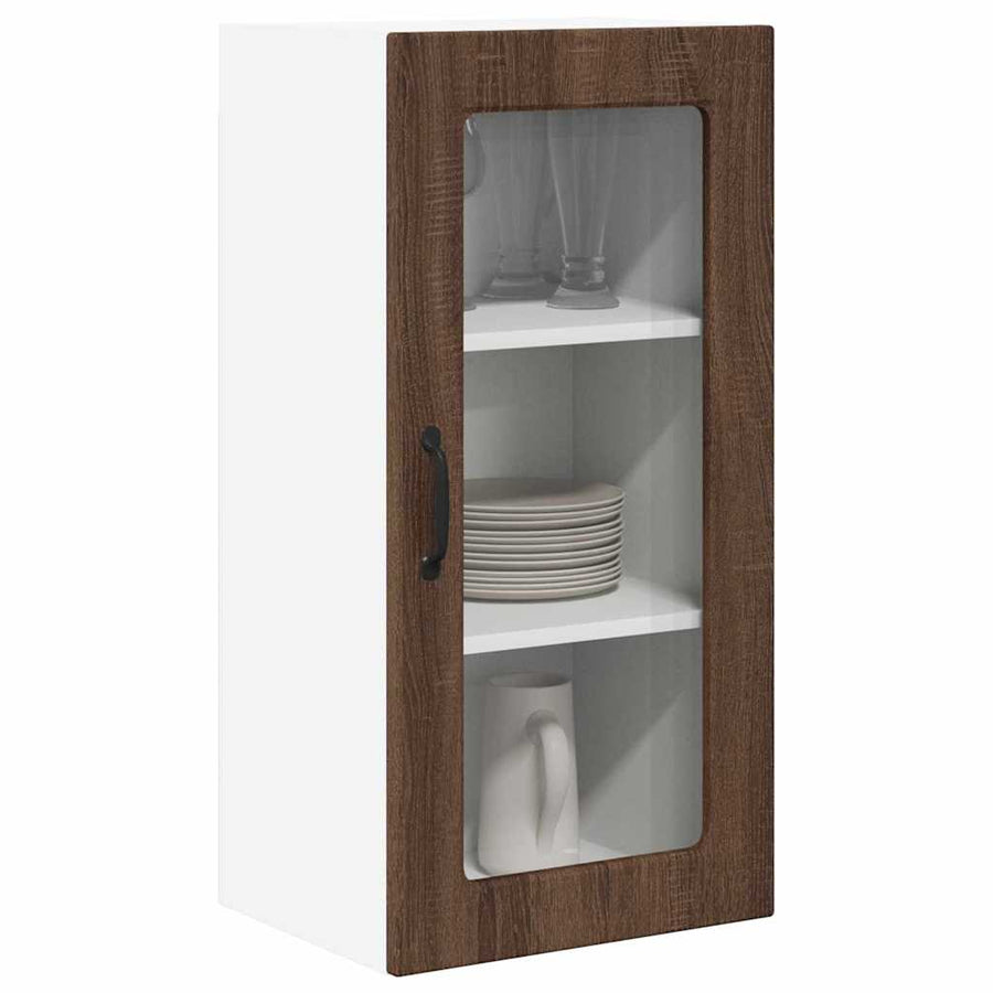 Keukenkast aan de muur Bruin Eiken 40 x 31 x 80 cm Bewerkt hout