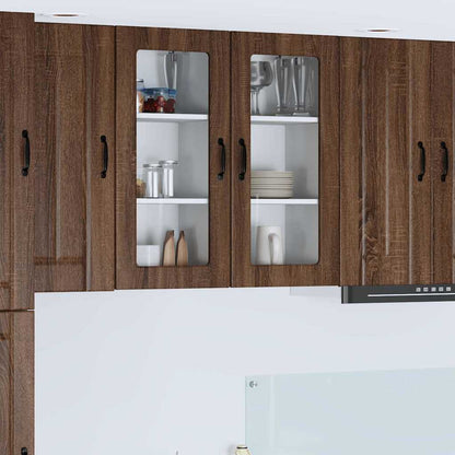 Keukenkast aan de muur 2 pcs Bruin Eiken 40 x 31 x 80 cm