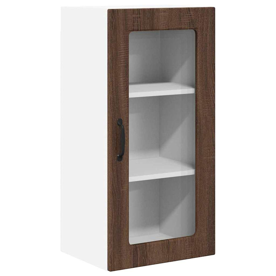 Keukenkast aan de muur 2 pcs Bruin Eiken 40 x 31 x 80 cm