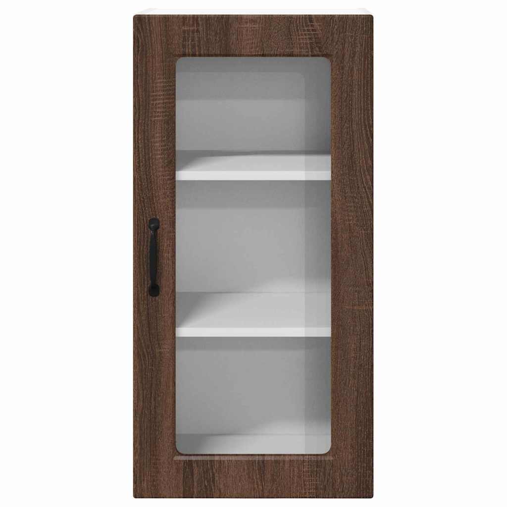 Keukenkast aan de muur 2 pcs Bruin Eiken 40 x 31 x 80 cm