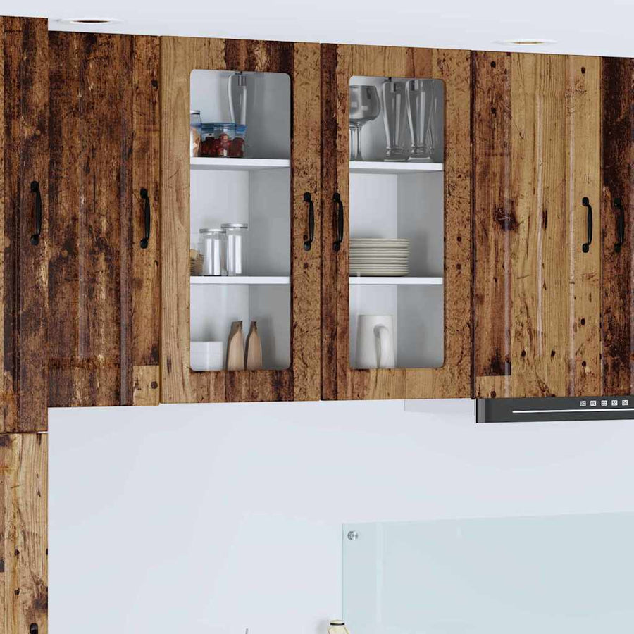 Keukenkast aan de muur Oud Hout 40 x 31 x 80 cm Bewerkt hout