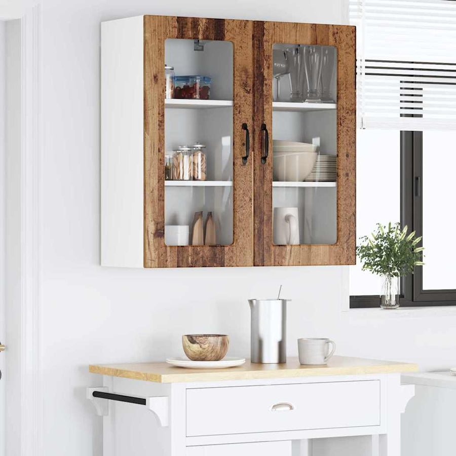 Keukenkast aan de muur Oud Hout 40 x 31 x 80 cm Bewerkt hout