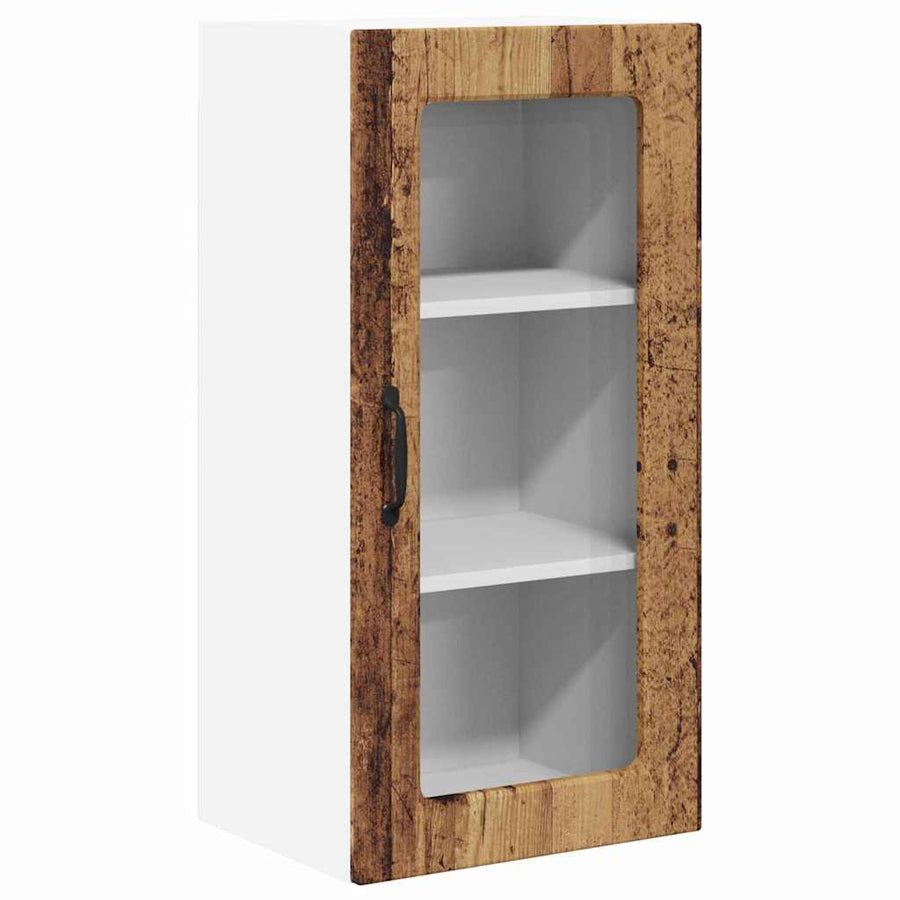 Keukenkast aan de muur met plank 2 pcs Oud Hout 40 x 31 x 80 cm