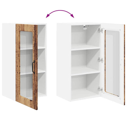 Keukenkast aan de muur met plank 2 pcs Oud Hout 40 x 31 x 80 cm