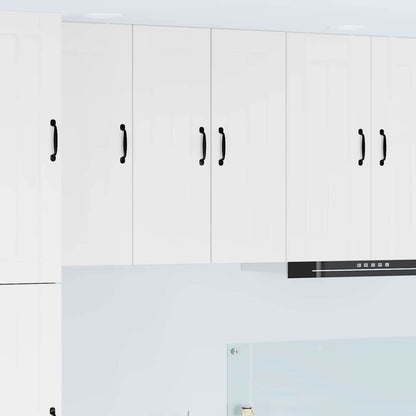 Keukenkast aan de muur 2 pcs Wit 30 x 31 x 80 cm Bewerkt hout