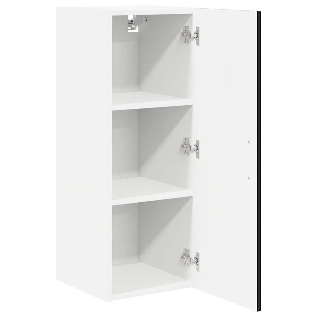 Keukenkast aan de muur 2 pcs Zwart 30 x 31 x 80 cm Bewerkt hout