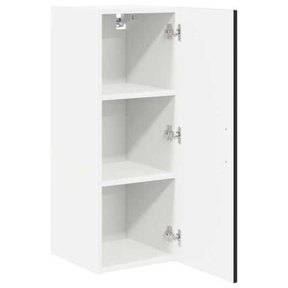 Keukenkast aan de muur 2 pcs Zwart 30 x 31 x 80 cm Bewerkt hout