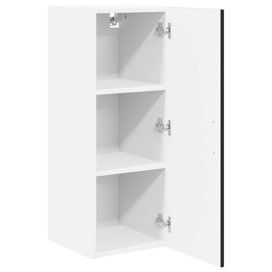 Keukenkast aan de muur 2 pcs Zwart 30 x 31 x 80 cm Bewerkt hout