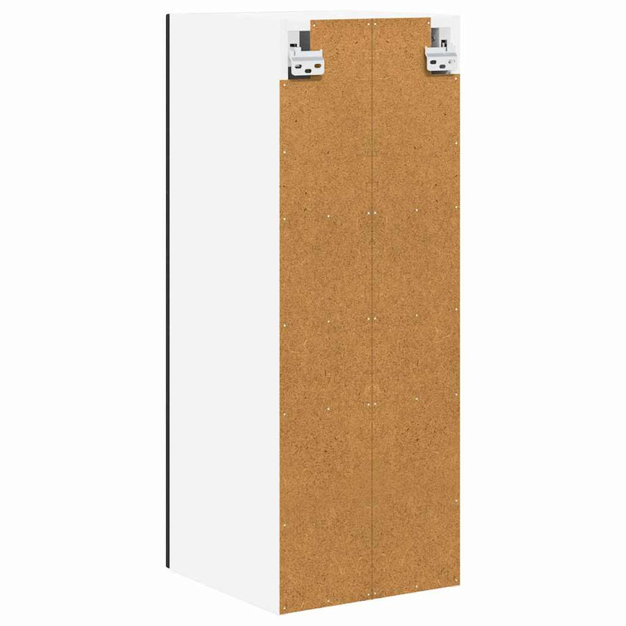 Keukenkast aan de muur 2 pcs Zwart 30 x 31 x 80 cm Bewerkt hout