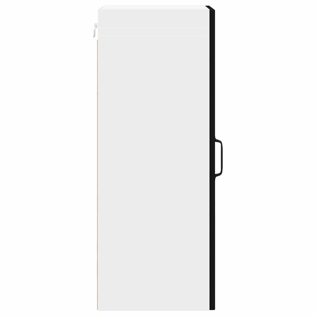 Keukenkast aan de muur 2 pcs Zwart 30 x 31 x 80 cm Bewerkt hout