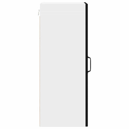 Keukenkast aan de muur 2 pcs Zwart 30 x 31 x 80 cm Bewerkt hout