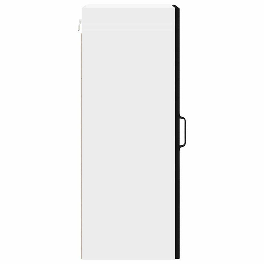 Keukenkast aan de muur 2 pcs Zwart 30 x 31 x 80 cm Bewerkt hout