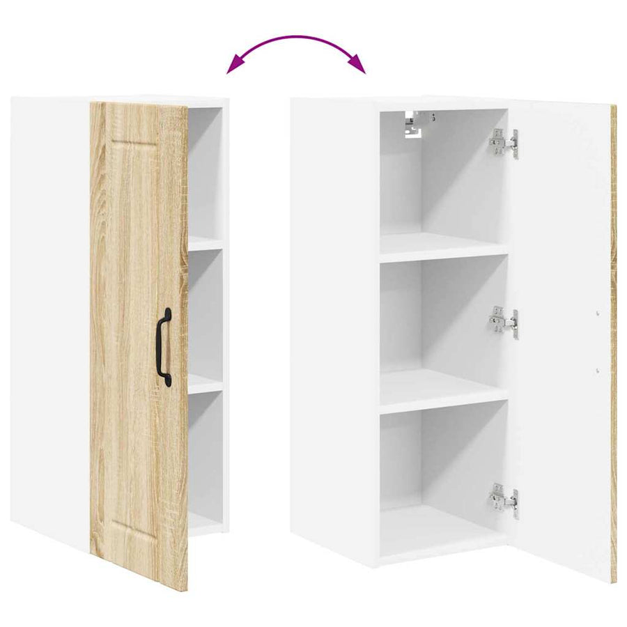 Keukenkast aan de muur met plank Sonoma Eiken 30 x 31 x 80 cm