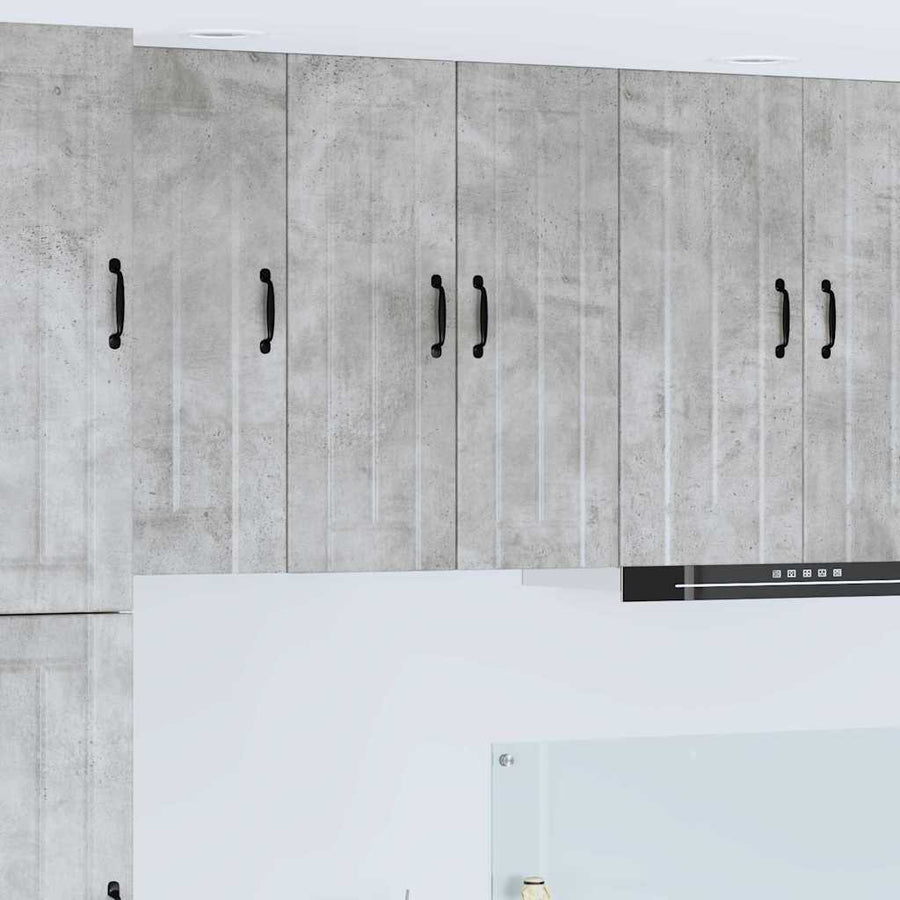 Keukenkast aan de muur 2 pcs Beton Grijs 30 x 31 x 80 cm