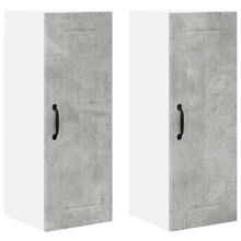 Keukenkast aan de muur 2 pcs Beton Grijs 30 x 31 x 80 cm