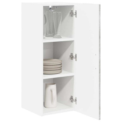 Keukenkast aan de muur 2 pcs Beton Grijs 30 x 31 x 80 cm