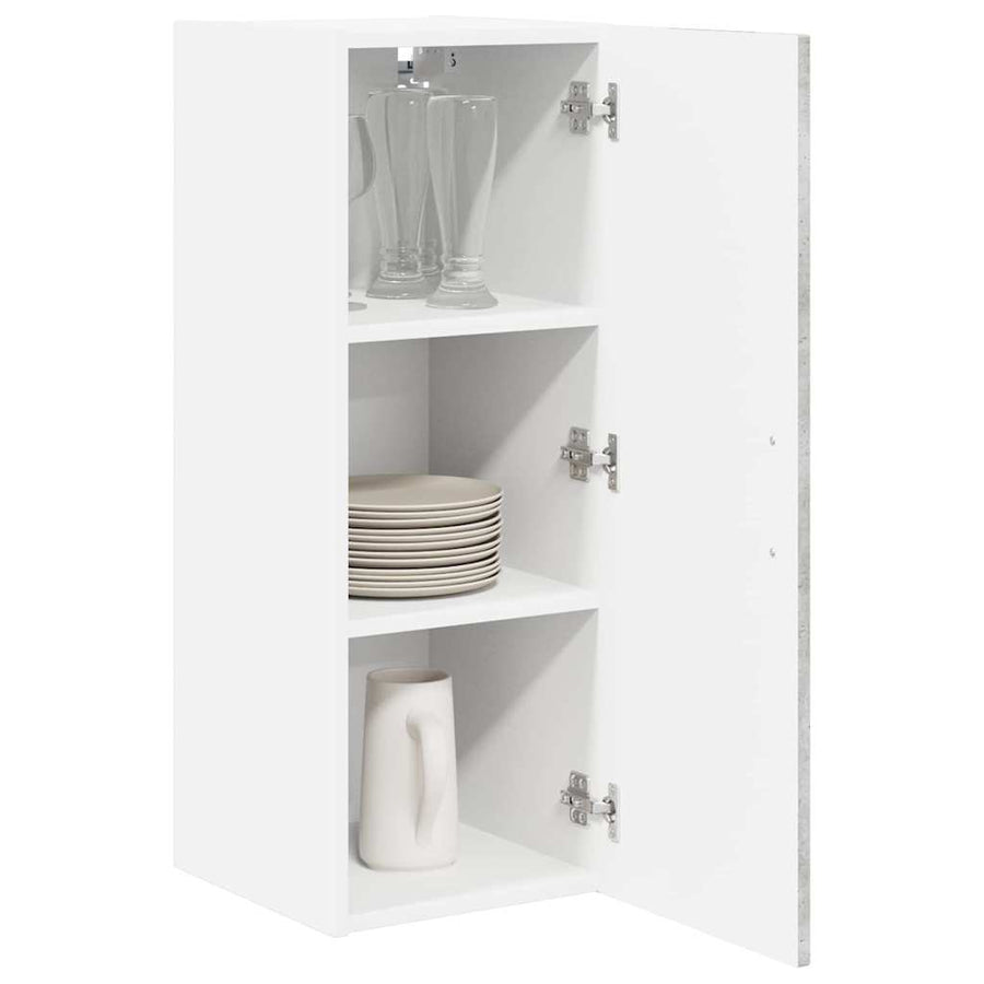 Keukenkast aan de muur 2 pcs Beton Grijs 30 x 31 x 80 cm