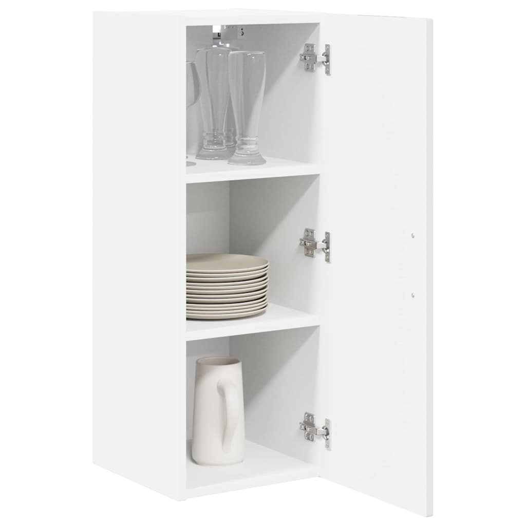 Keukenkast aan de muur met plank Hoogglans wit 30 x 31 x 80 cm