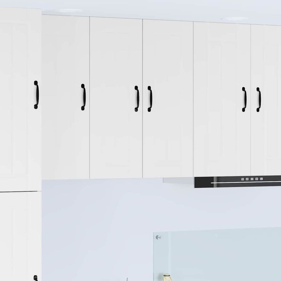 Keukenkast aan de muur 2 pcs Hoogglans wit 30 x 31 x 80 cm