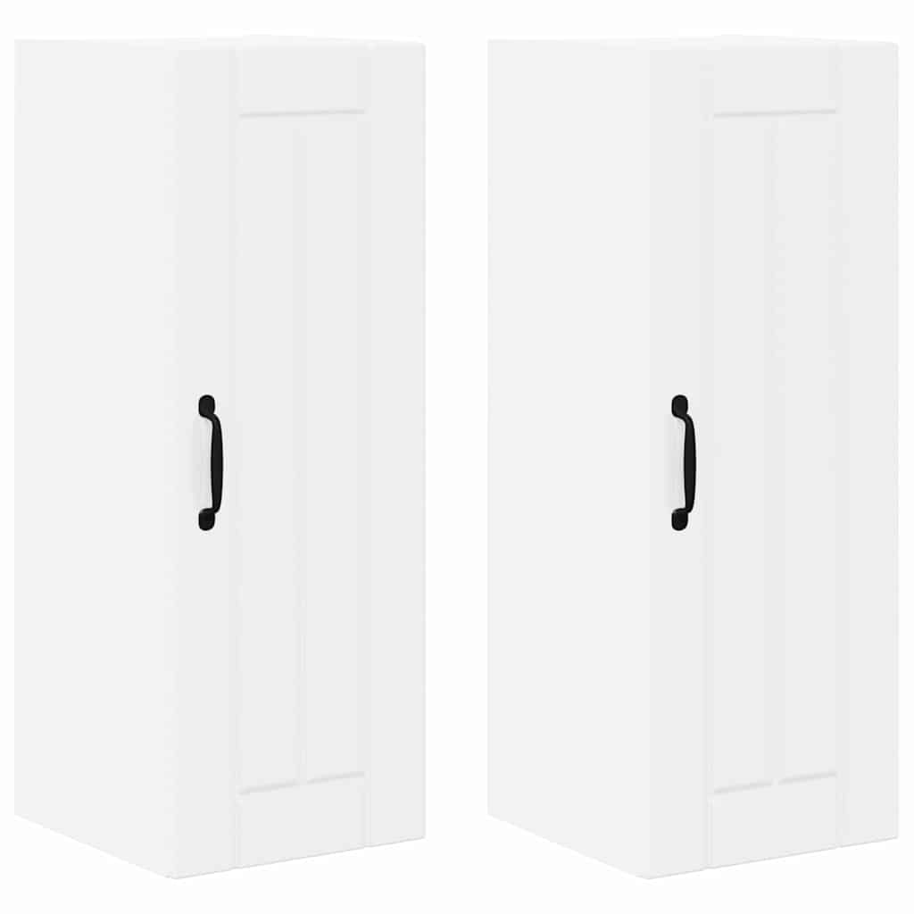 Keukenkast aan de muur 2 pcs Hoogglans wit 30 x 31 x 80 cm