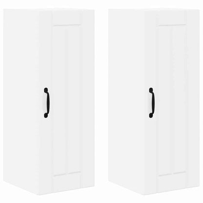 Keukenkast aan de muur 2 pcs Hoogglans wit 30 x 31 x 80 cm