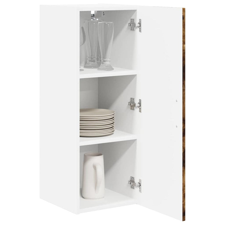 Keukenkast aan de muur met plank Gerookt eiken 30 x 31 x 80 cm