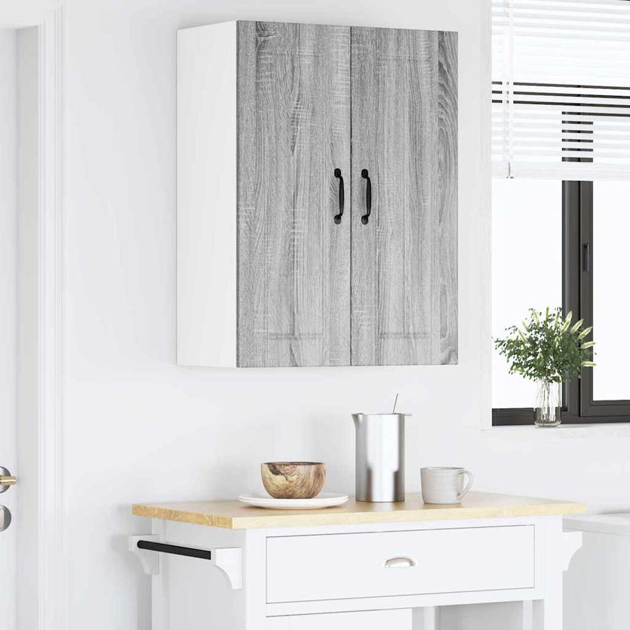 Keukenkast aan de muur met plank Grijs Sonoma 30 x 31 x 80 cm
