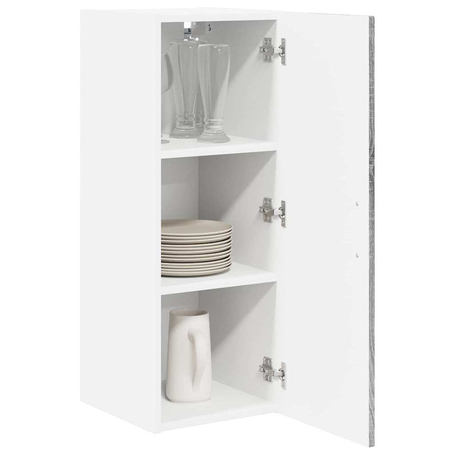 Keukenkast aan de muur met plank Grijs Sonoma 30 x 31 x 80 cm