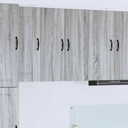 Keukenkast aan de muur 2 pcs Grijs Sonoma 30 x 31 x 80 cm