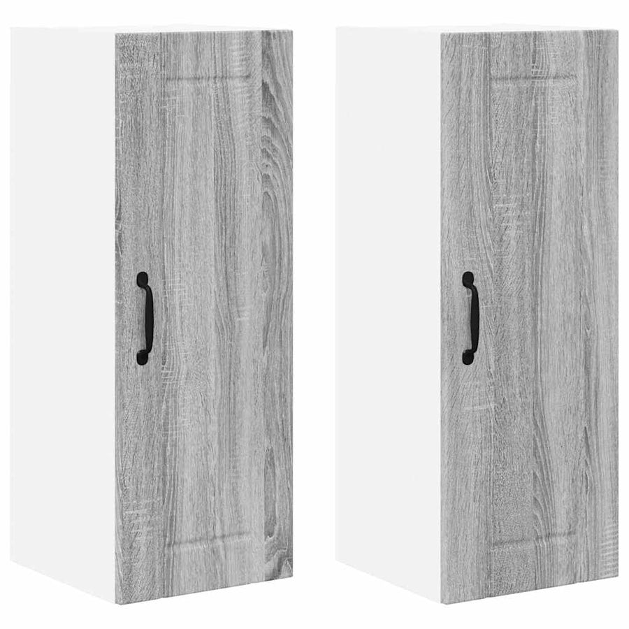 Keukenkast aan de muur 2 pcs Grijs Sonoma 30 x 31 x 80 cm