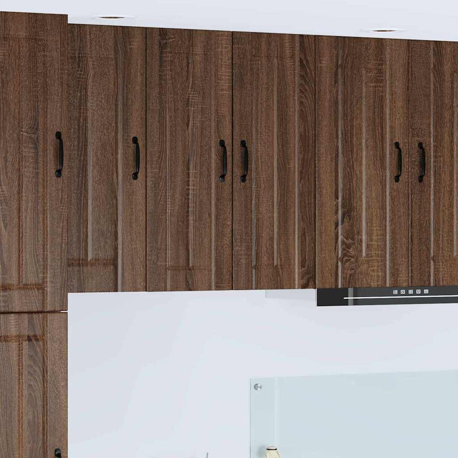 Keukenkast aan de muur 2 pcs Bruin Eiken 30 x 31 x 80 cm